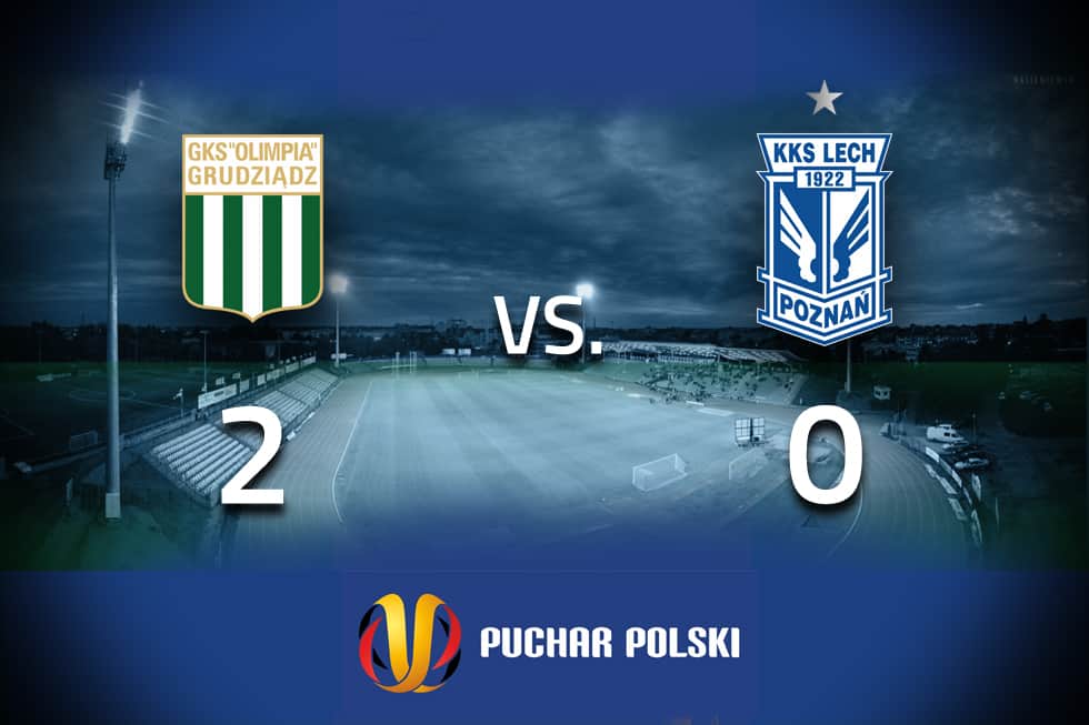 Bramki z meczu 1/32 Fortuna Puchar Polski Olimpia Grudziądz – Lech II Poznań