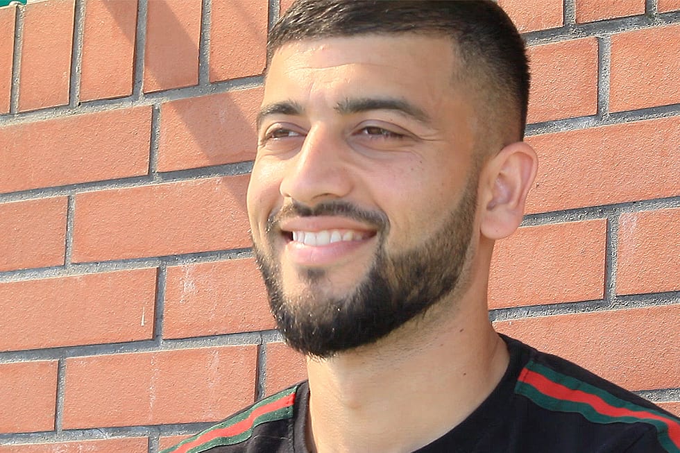 Omid Popalzay wita się z kibicami Olimpii Grudziądz!