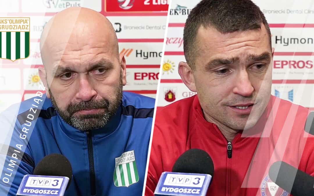 Konferencja prasowa po meczu Olimpia Grudziądz – Garbarnia Kraków.