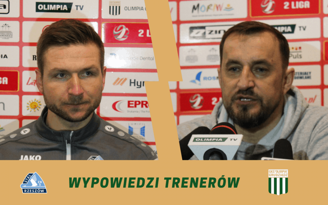 Konferencja po meczu Olimpia Grudziądz – Stal Rzeszów.