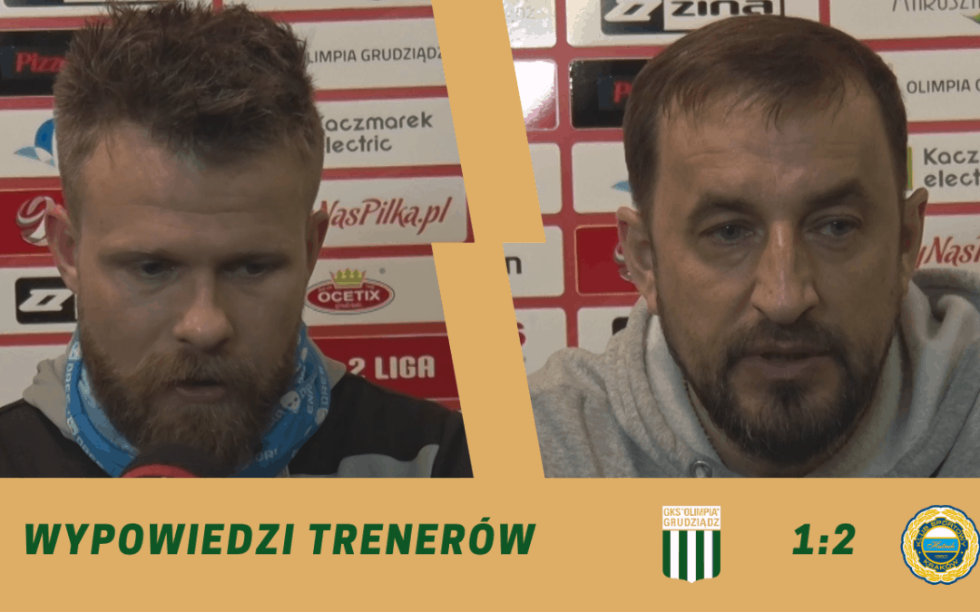 Konferencja prasowa po meczu Olimpia Grudziądz – Hutnik Kraków.