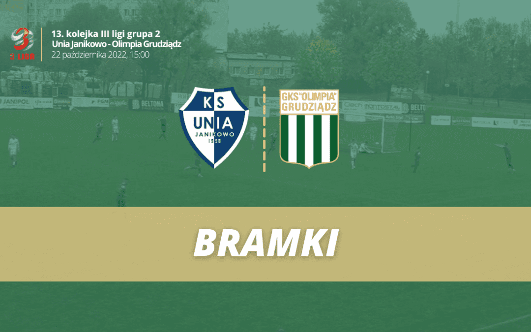 Unia Janikowo – Olimpia Grudziądz [BRAMKI]