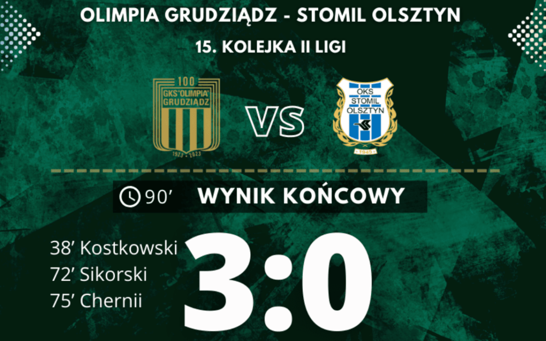 Olimpia Grudziądz vs. Stomil Olsztyn [skrót meczu] – 28.10.2023