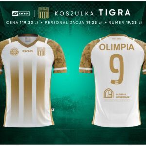 Koszulka 100-lecie model Tigra biało złota
