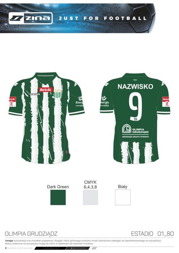 Koszulka meczowa Estadio oryginalna Olimpia Grudziądz