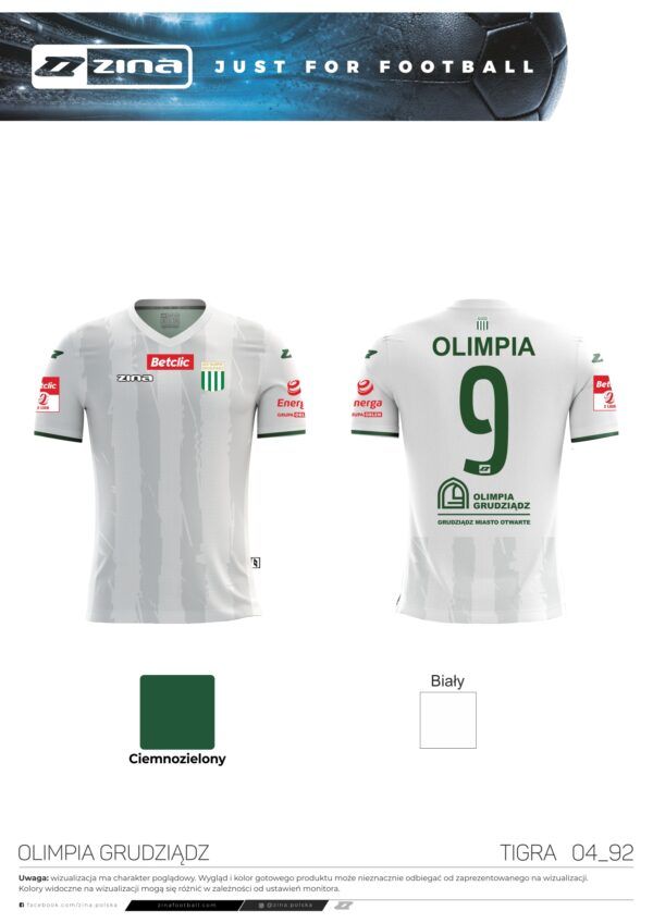 Koszulka Meczowa Tigra Junior Olimpia Grudziądz