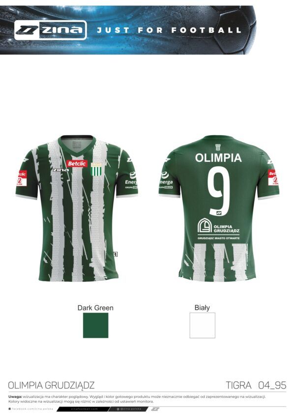 Koszulka meczowa Tigra Junior Olimpia Grudziądz