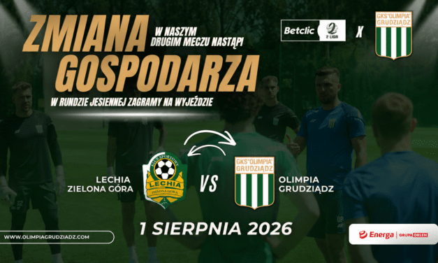 Zmiana gospodarza w naszym meczu w ramach 2 kolejki ligowej!
